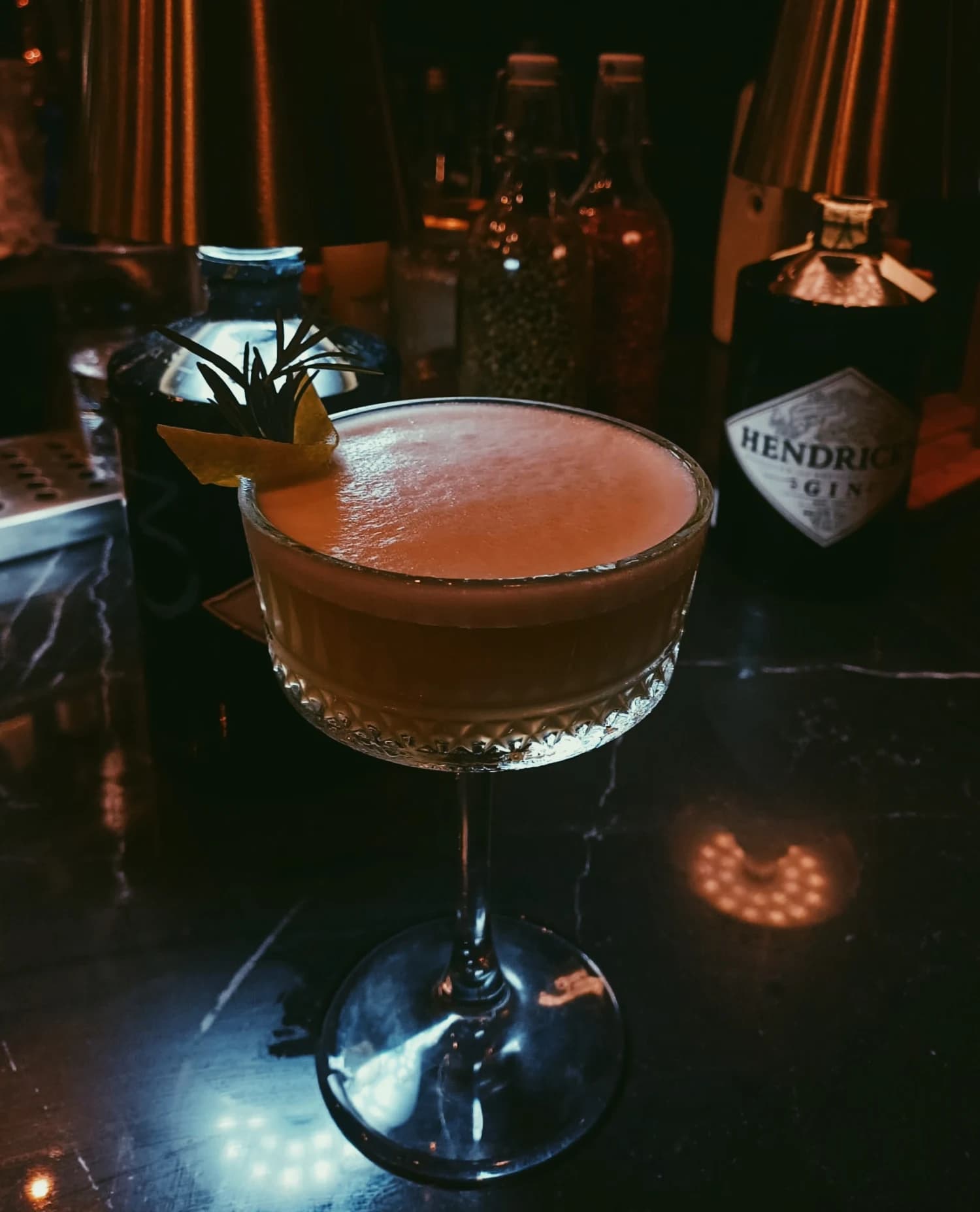 A cocktail crafted with Hendrick's gin