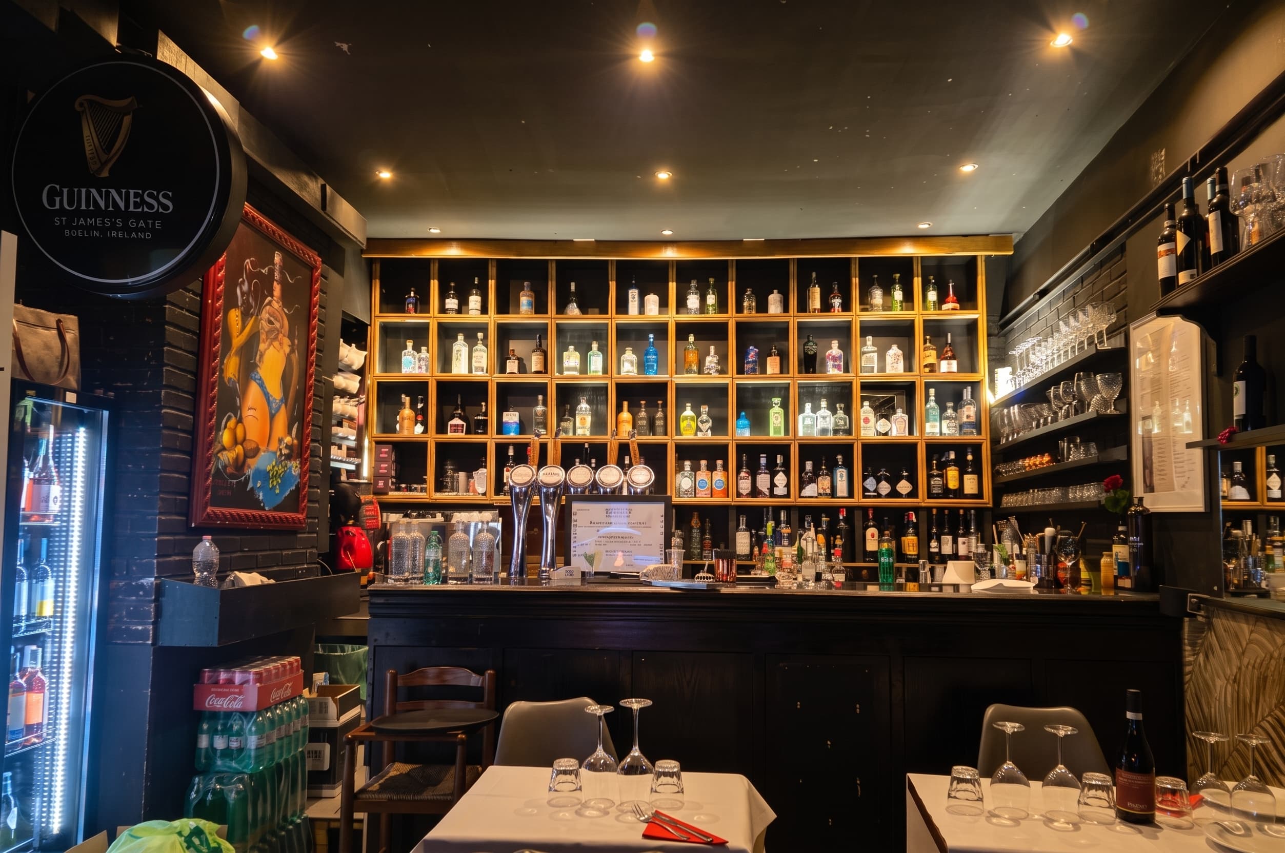 The main dining room at Pizzeria Ristorante
