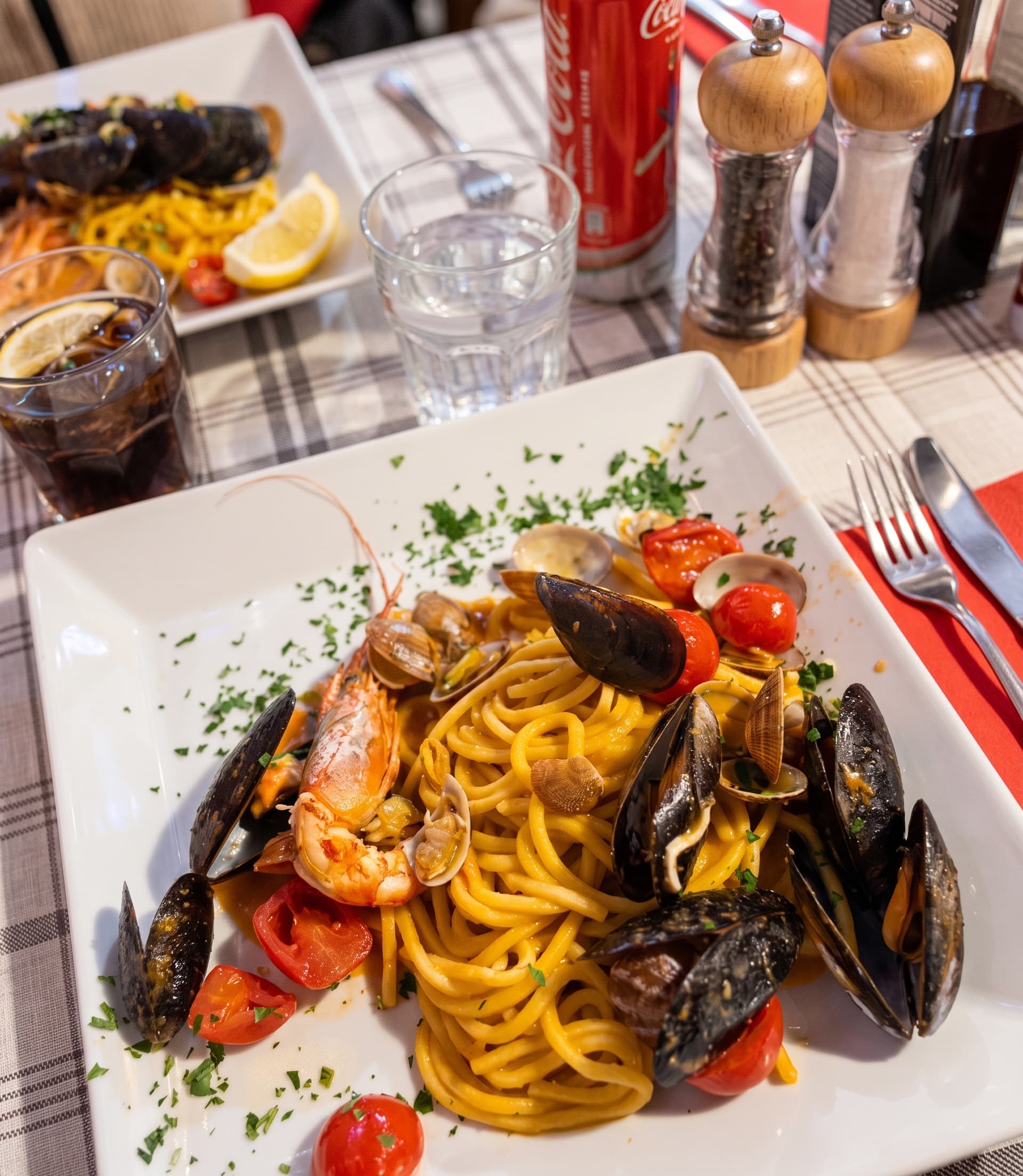 Fresh seafood pasta, a house favourite